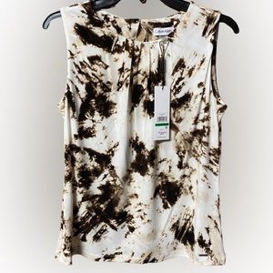 NWT Calvin Klein Sleeveless Blouse - Petite Large